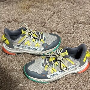 New Balance Kids' Sneakers in Gray, Yellow, and Green